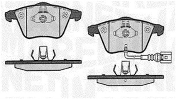 MAGNETI MARELLI Piduriklotsi komplekt,ketaspidur 363916060610